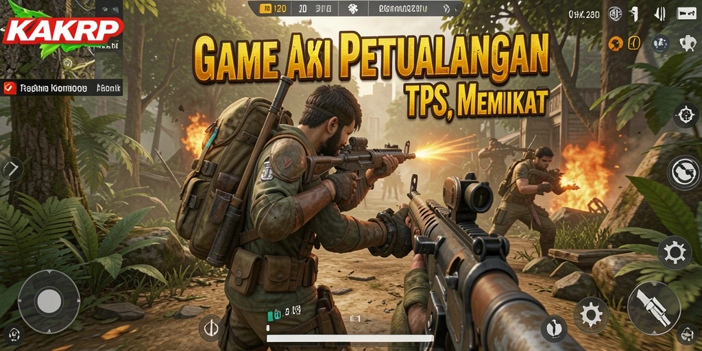 Screenshot KAKRP menampilkan aksi dinamis di mode TPS.