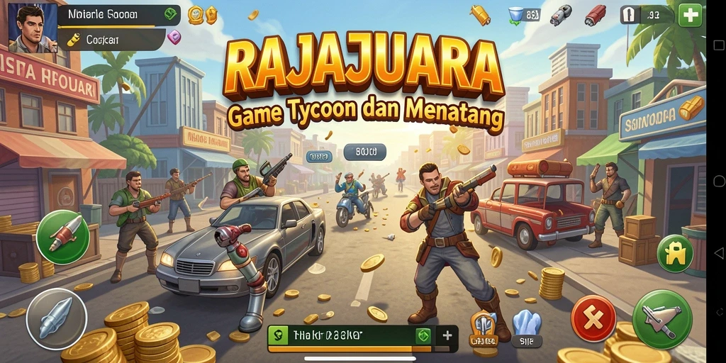 Screenshot RAJAJUARA menampilkan gameplay Tycoon yang menarik dan interaktif.